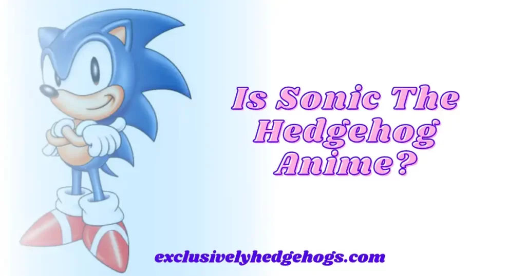 Is Sonic The Hedgehog Anime